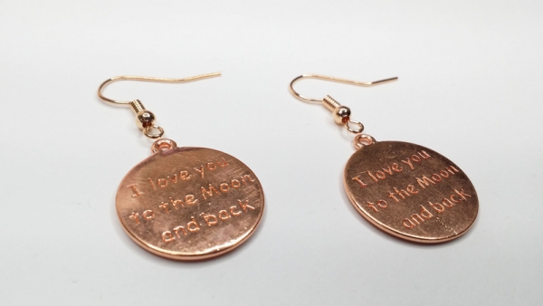 Love you to the moon & back Ohrringe rosegoldfarbe